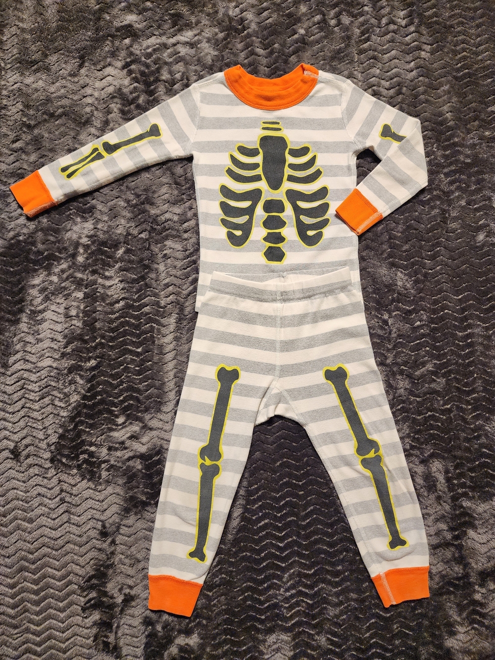 Hanna Andersson 2-Piece Skeleton Long John Pajamas Size 3T